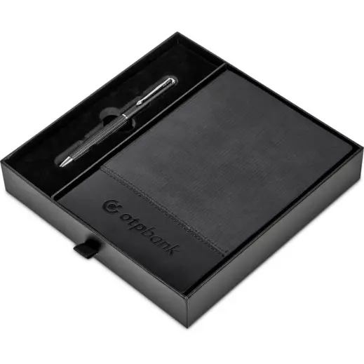 Alex Varga Carralis Soft Cover Notebook & Pen Set Gift Box Open